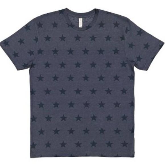 Code Five Men's Five Star Tee Denim Blue Size Medium Crew Neck Short Sleeves - Picture 1 of 4